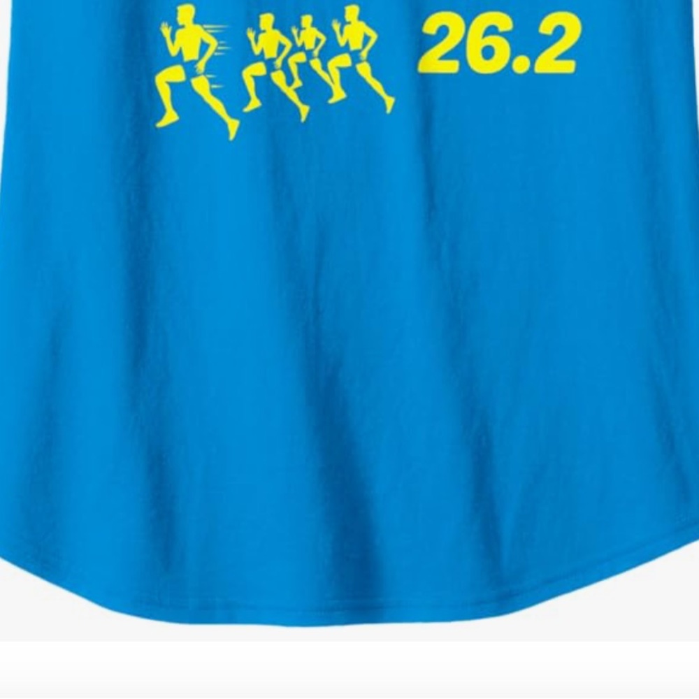NEW Boston 26.2 Tank Top in Blue/Yellow - Picture 4 of 4